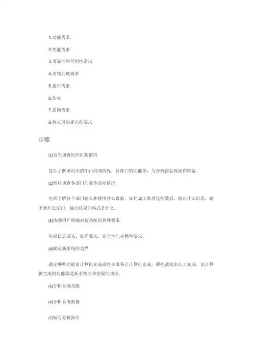 信贷系统需求分析书