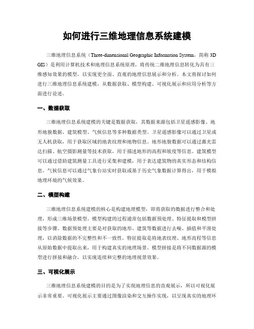 如何进行三维地理信息系统建模
