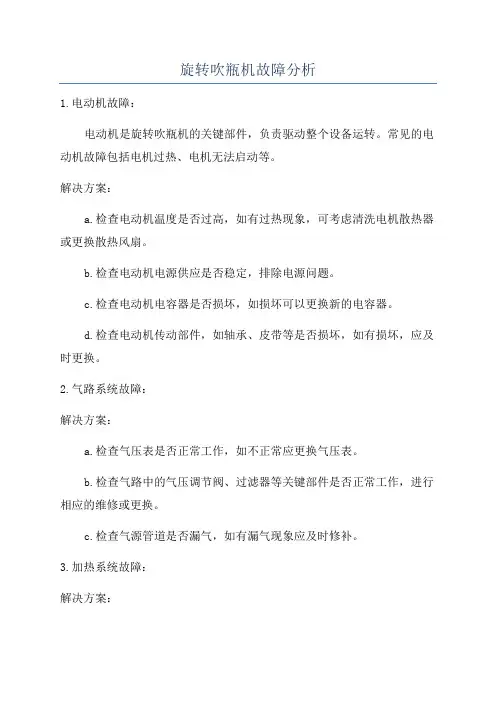 旋转吹瓶机故障分析