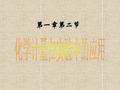 化学新人教版必修1 1.2《化学计量在实验中的应用》PPT课件讲义