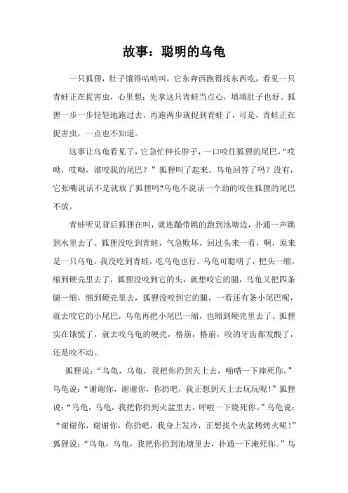 聪明的乌龟故事