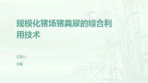 规模化猪场猪粪尿的综合利用技术
