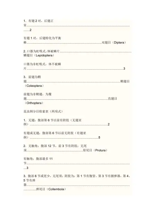 检索表