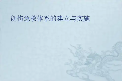 创伤急救体系的建立与实施