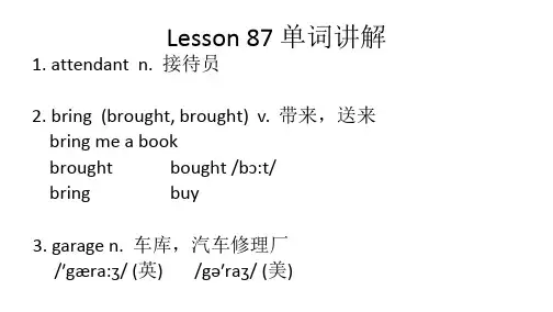 新概念英语第一册课件 NCE1 Lesson 87-88