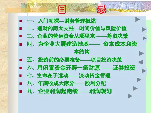 财务管理精品培训讲义153页PPT