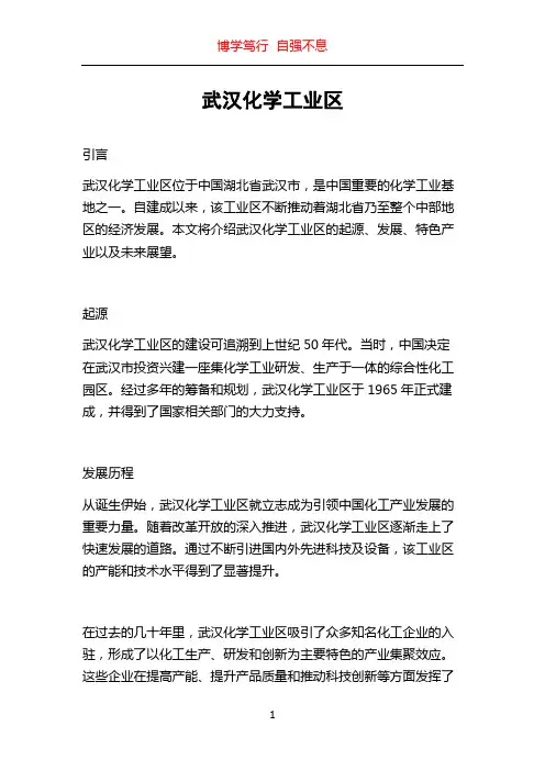 武汉化学工业区