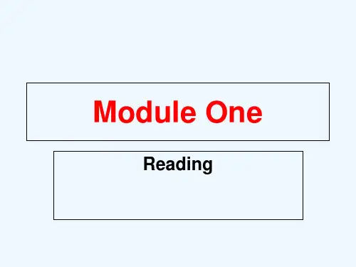 外研版高中英语选修6module1知识点汇总 PPT