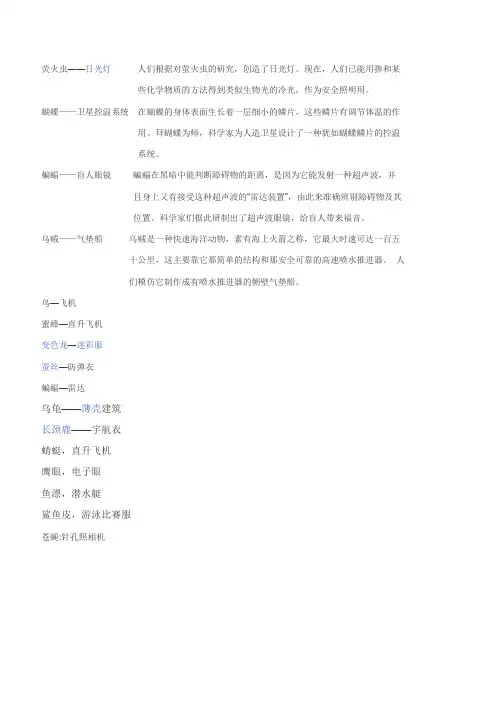 受到动物启发的发明