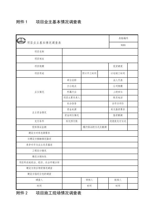 《项目管理手册》至附件
