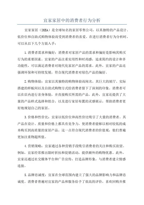 宜家家居中的消费者行为分析