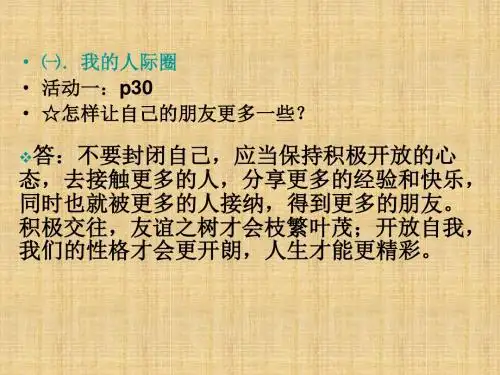 人教版思想品德八上第三课《同侪携手共进》ppt课件