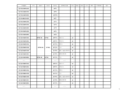 公路工程台帐编码一览表示例