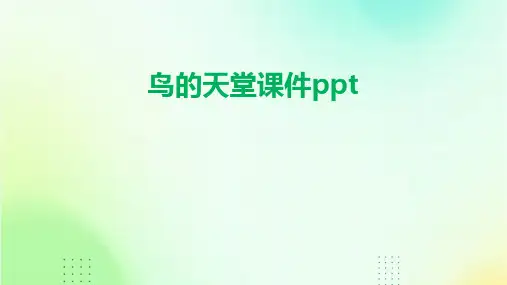 鸟的天堂课件ppt课件