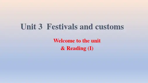 高中英语牛津译林版 必修第二册 Unit 3 Welcome to the unit  课件 (1)