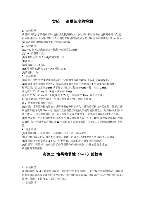 油墨性能检测