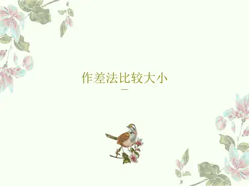 作差法比较大小20页PPT