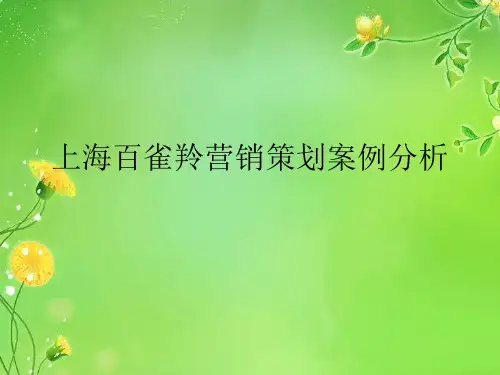 某化妆品营销策划案例分析(33张)PPT