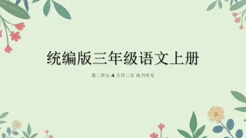 统编版语文3年级上册 古诗三首《夜书所见》课件(共25张PPT)