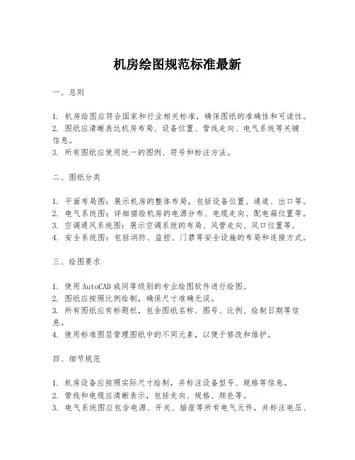 机房绘图规范标准最新