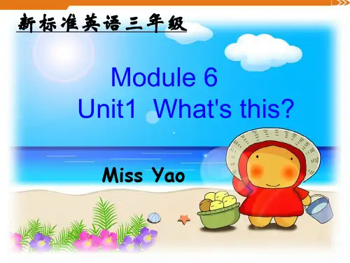外研版英语一年级上册Module 6《Unit 1 What’s this》ppt课件1
