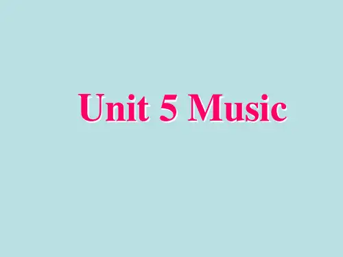 【公开课】必修二Unit 5 Music课件