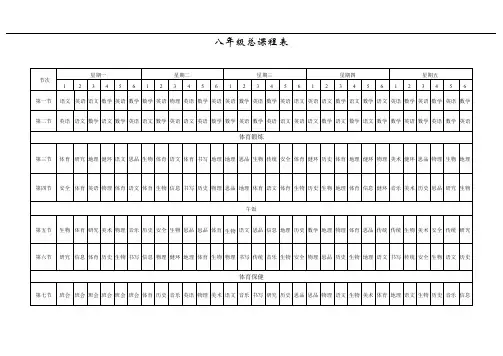 八年级课程表 (5)