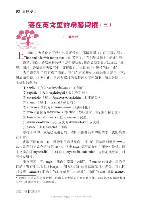 藏在英文里的希腊词根(三)