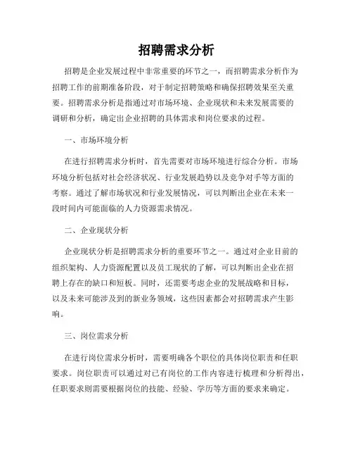 招聘需求分析