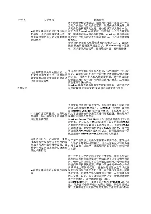 等保2.0测评手册之安全计算环境windows