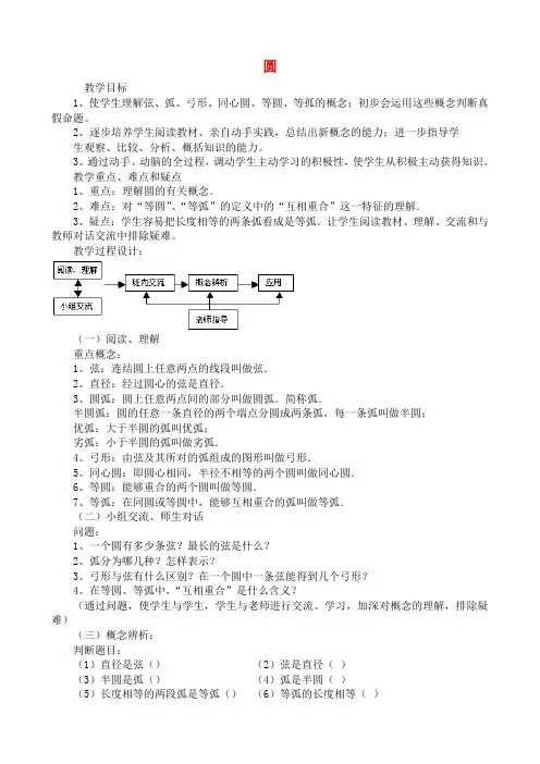 九年级数学上圆教案苏科版