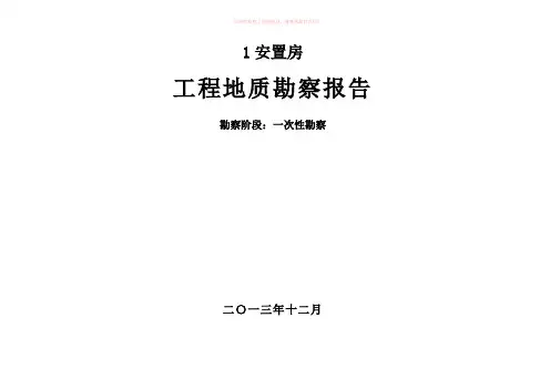 工程地质勘察报告模板参考Word
