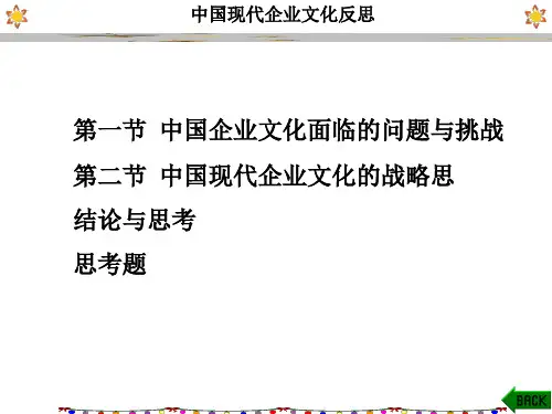 现代企业文化理论与实践课件：中国现代企业文化反思