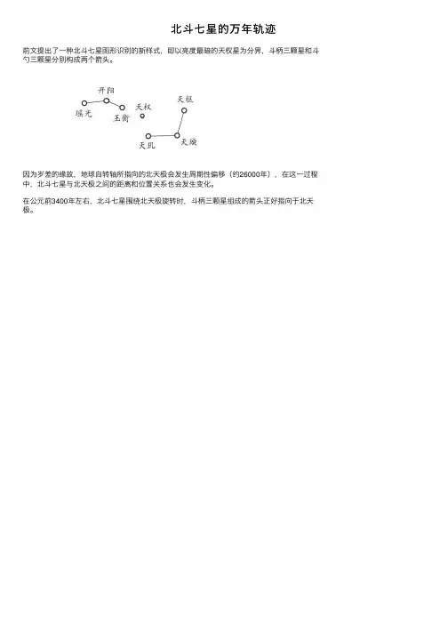 北斗七星的万年轨迹