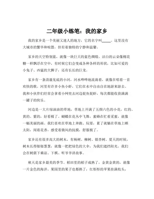 二年级小练笔：我的家乡