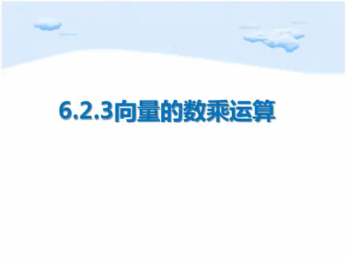 6.2.3向量的数乘运算-【新教材】人教A版高中数学必修第二册课件