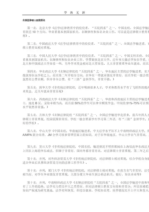 全国法律硕士院校排名.pdf