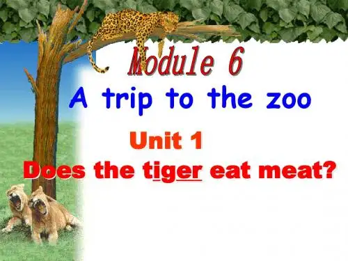 Module 6 A trip to the zooUnit 1 Does it eat meat课件1 (外研版七年级上册)