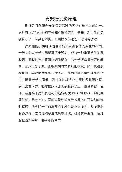 壳聚糖 抗炎原理