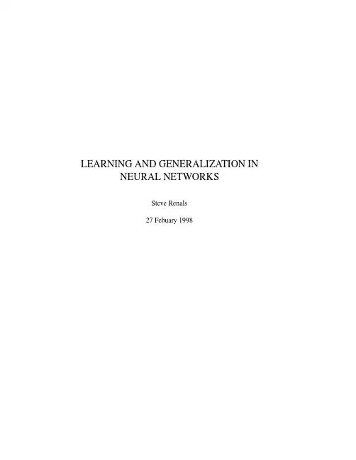 COM336COM648COM682 Contents 1 THE BACK-PROPAGATION ALGORITHM 3
