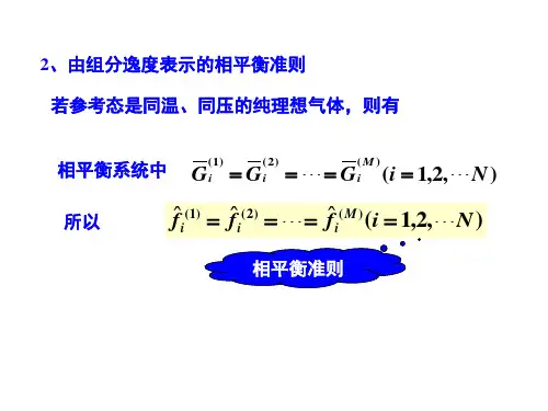 逸度和逸度系数计算