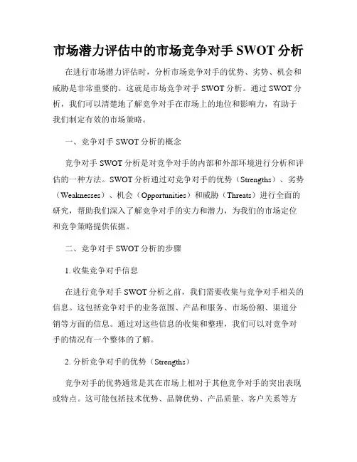市场潜力评估中的市场竞争对手SWOT分析