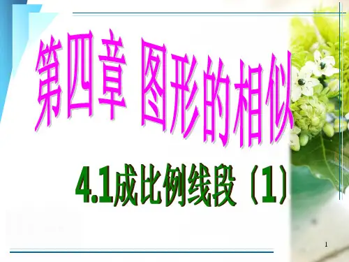 北师大版九年级数学上4.1 成比例线段 第一课时 (共15张PPT)