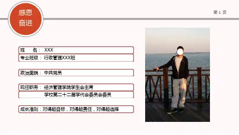 ppt模板十大学生标兵评选答辩ppt通用模板课件