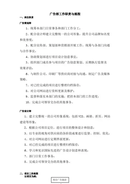 广告部职责与流程