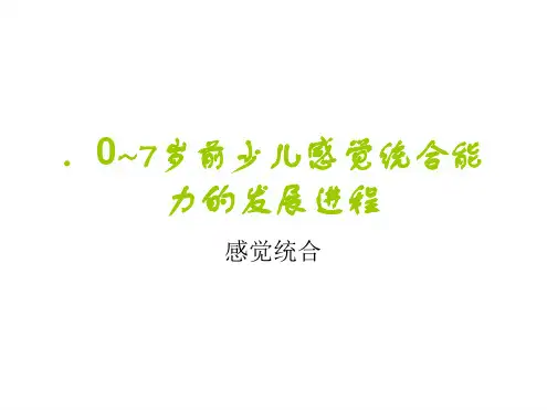 感觉统合最新PPT课件