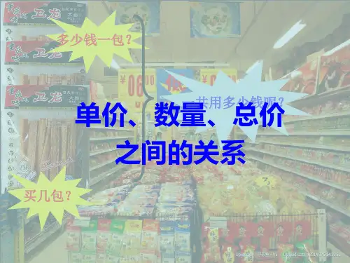 单价数量总价之间的关系 新编精品PPT课件