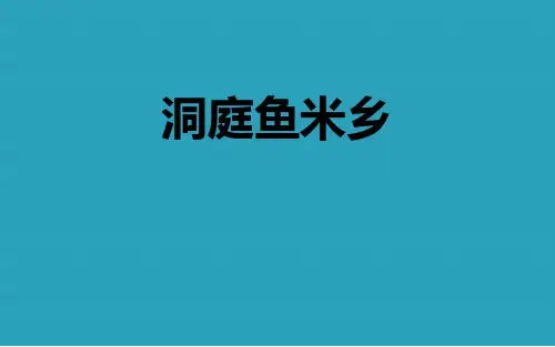 《洞庭鱼米乡》PPT教学课件2021课件PPT