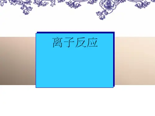 人教化学必修1第二章第2节离子反应 (共17张PPT)优秀课件