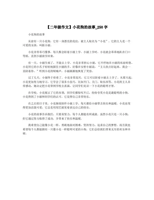 【二年级作文】小花狗的故事_250字